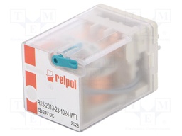 Relay: electromagnetic; 3PDT; Ucoil: 24VDC; 10A/250VAC; 10A/24VDC