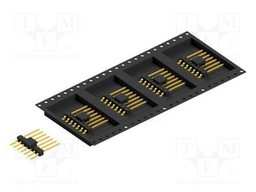Connector: pin strips; pin header; male; PIN: 7; 2.54mm; SMT; 1x7
