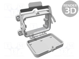 Enclosure: for Han connectors; Han; size 48B (2 x 24B)