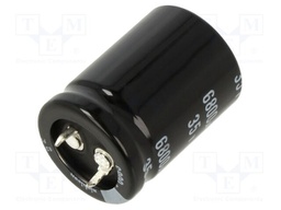 Capacitor: electrolytic; SNAP-IN; 6800uF; 35VDC; Ø25x35mm; ±20%