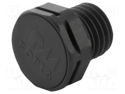Pressure compensation device; IP69; black; Thread: M12; Pitch: 1.5
