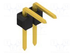 Connector: pin strips; pin header; male; PIN: 2; 2.54mm; THT; 1x2
