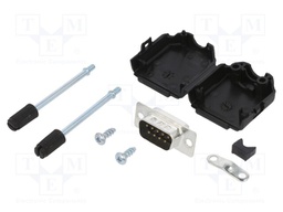 D-Sub; PIN: 9; male; unshielded; straight; soldering; for cable