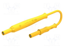 Connector: 4mm banana; banana plug 4mm x2; 2A; yellow; insulated