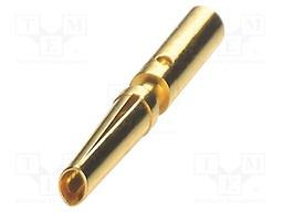 Contact; female; CuZn; gold-plated; crimped