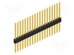 Connector: pin strips; pin header; male; PIN: 19; 1.27mm; THT; 1x19