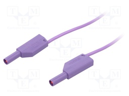 Test lead; PVC; 2m; violet; 32A; Type: with 4mm axial socket