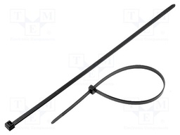 Cable tie; L: 390mm; W: 7.6mm; polyamide; 535N; black; Ømax: 100mm