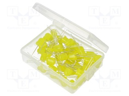 Kit: LED; 8mm; THT; 50pcs; yellow; 3÷15V; Kit: LED diode yellow x50