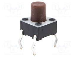 Microswitch TACT; SPST-NO; Pos: 2; 0.05A/12VDC; THT; 0.98N; 6x6x4mm