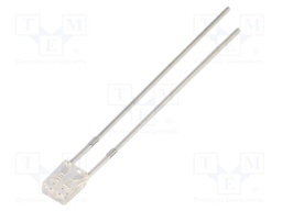LED; red; rectangular; 2x3x4mm; bipolar; 500÷750mcd; 100°; 20mA