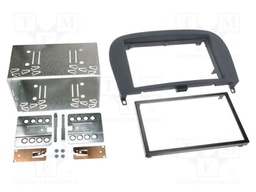 Radio frame; Mercedes; 2 DIN; black/rubber-touch