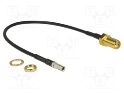 Cable; 200mm; SMA female,TS-9 male; black; Øcable: 2.8mm; 50Ω