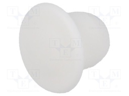 Accessories: stopper; H: 9mm; push-in; Flange dia: 15mm; white; LDPE