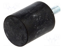 Vibroisolation foot; Ø: 25mm; H: 30mm; Shore hardness: 55±5; 509N