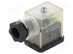 Connector: valve connector; plug; form B; 11mm; female; PIN: 3; 230V
