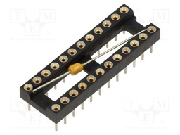 THT; 3A; Plating: gold-plated; Type: precision; Row pitch: 7.62mm