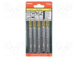 Hacksaw blade; wood,plastic; 74mm; Pcs: 5; 5teeth/inch