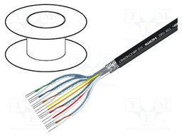 Wire: AV; Outside insul.material: PVC; OFC,tinned; black; 15; 30VAC