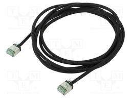 Patch cord; U/FTP; Cat 8.1; stranded; Cu; LSZH; black; 2m; 32AWG