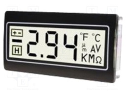 Panel; LCD 3,5 digit 14mm,with a backlit; 72x36mm; Range: 200mV