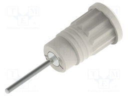 Connector: 4mm banana; socket; 36A; white; nickel plated; 44.5mm