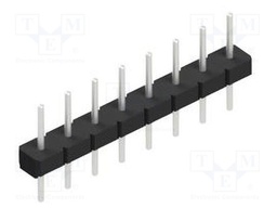 Connector: pin strips; pin header; male; PIN: 8; 2.54mm; THT; 1x8