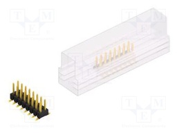 Connector: pin strips; pin header; male; PIN: 16; 2.54mm; SMT; 2x8