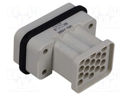 Connector: HDC; -40÷125°C; straight; PIN: 17; crimped; male; 10A