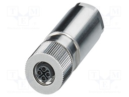 Connector: M12; plug; PIN: 3; 230V; straight; IP65; push-lock; S; 12A