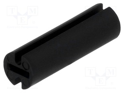 Spacer sleeve; LED; Øout: 4.5mm; ØLED: 3mm; L: 14.5mm; black; UL94V-2