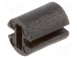 Spacer sleeve; LED; Øout: 4.5mm; ØLED: 3mm; L: 5.5mm; black; UL94V-2