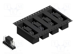 Connector: pin strips; pin header; male; PIN: 16; 2.54mm; SMT; 2x8