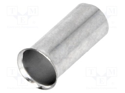 Bootlace ferrule; non-insulated; copper; 16mm2; 15mm; tinned