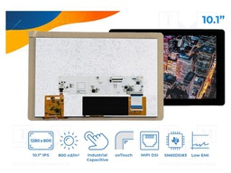 Display: TFT; 10.1"; 1280x800; Illumin: LED; RGB; 800cd/m2; 5VDC