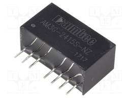 Converter: DC/DC; 3W; Uin: 18÷36V; 15VDC; Iout: 200mA; SIP8; 4.9g