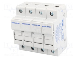 Fuse holder; cylindrical fuses; 10,3x38mm; Mounting: DIN; 30A