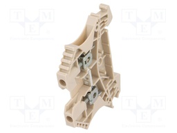 Splice terminal: rail; 2.5mm2; ways: 1; terminals: 2; beige; wemid