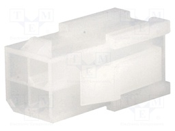 Plug; wire-wire; male; Mini-Fit Jr; 4.2mm; PIN: 4; w/o contacts