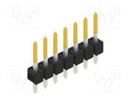 Connector: pin strips; pin header; male; PIN: 7; 2.54mm; THT; 1x7