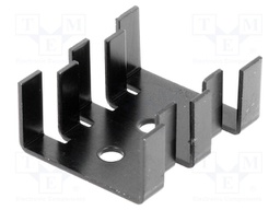 Heatsink: moulded; SOT32,TO220; black; L: 30mm; W: 25.4mm; H: 13mm