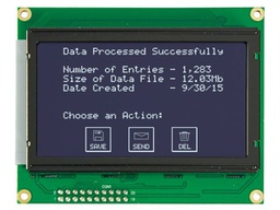 Display: LCD; 128x64; FSTN Negative; black; 87x70mm; LED; 5V