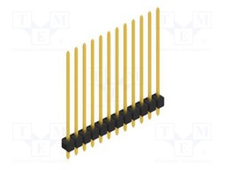 Connector: pin strips; pin header; male; PIN: 12; 2.54mm; THT; 1x12