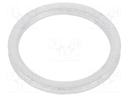 Gasket; aluminium; D: 1.5mm; Øint: 14mm; Øout: 18mm; DIN: 7603