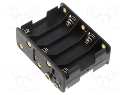 Holder; AA,R6; Batt.no: 10; 6F22 type; black