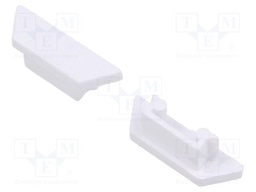 Cap for LED profiles; white; ABS; with the inscription TOPMET