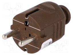 Connector: AC supply; plug; Layout: 2P+PE; brown; 230VAC; 16A; PIN: 3