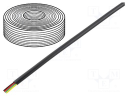 Wire: telecommunication cable; stranded; 4x28AWG; black; 500m