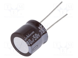 Capacitor: electrolytic; low impedance; THT; 390uF; 50VDC; ±20%