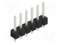 Connector: pin strips; pin header; male; PIN: 6; 2.54mm; THT; 1x6